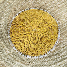 Load image into Gallery viewer, Cowrie Shell Natural Round Placemats
